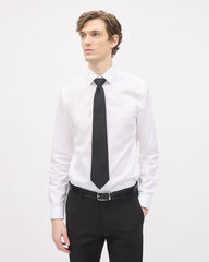RW&CO Black Linen-Blend Wide Tie