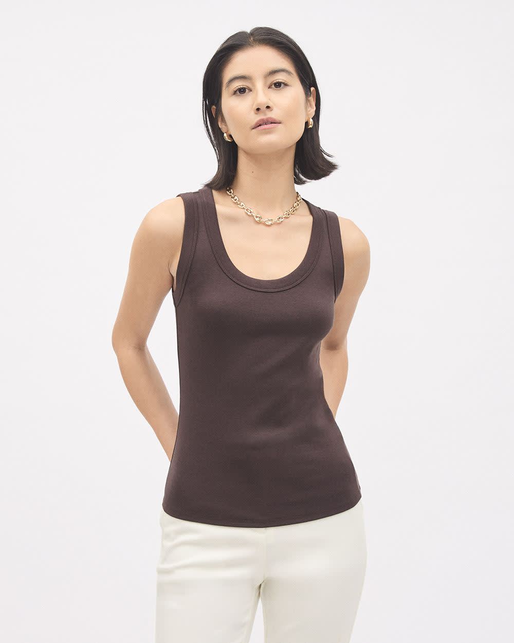 RW&CO Scoop-Neck Cami with Wide Straps