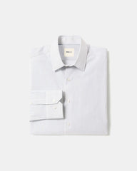 RW&CO White Tailored Fit Dress Shirt with Blue Stripes