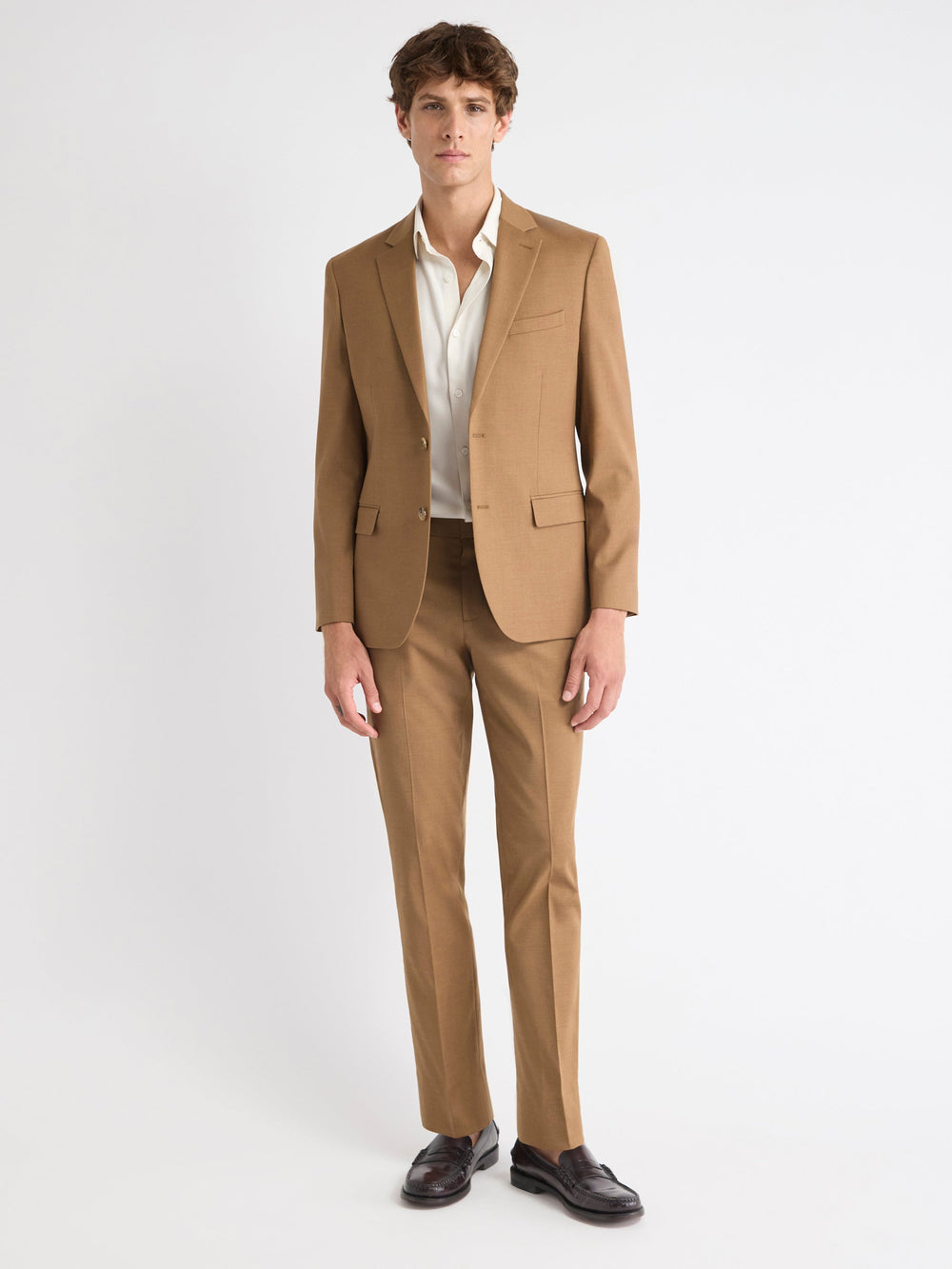 RW&CO Slim Fit Golden Brown Suit Blazer