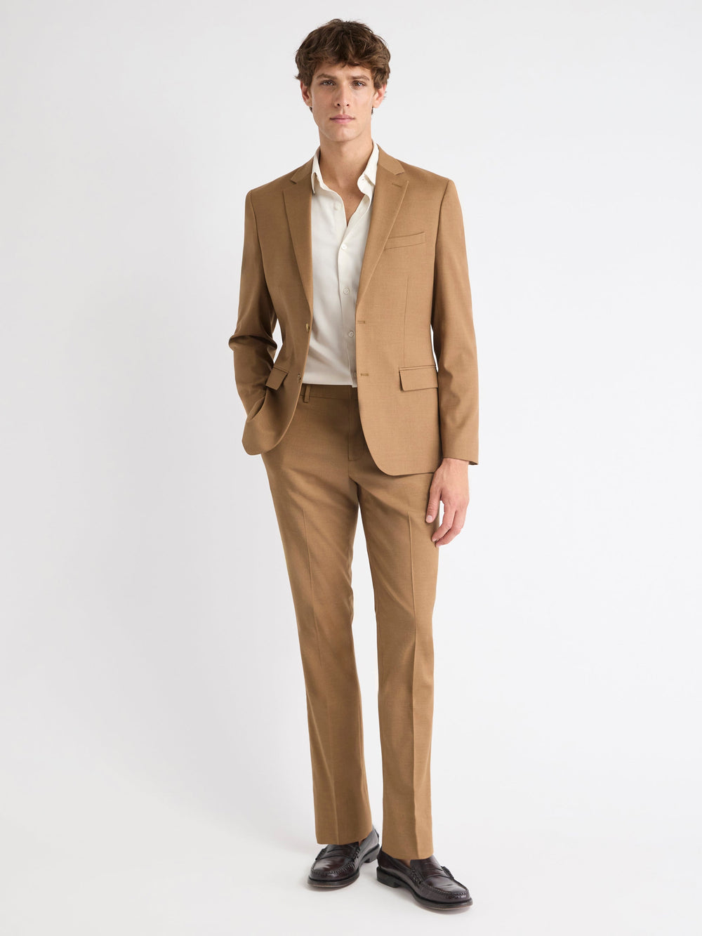 RW&CO Slim Fit Golden Brown Suit Pant