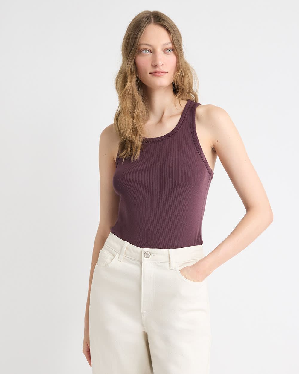 RW&CO Crew-Neck Racerback Fitted Tank