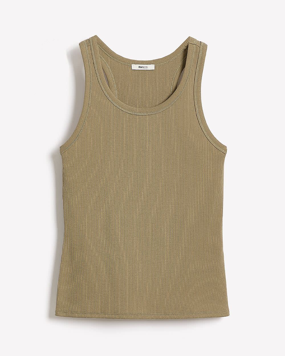 RW&CO Crew-Neck Racerback Fitted Tank