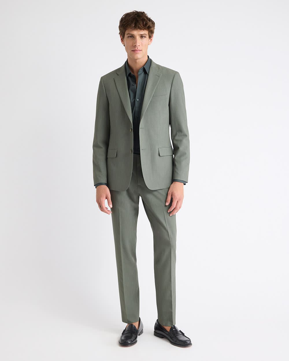 RW&CO Slim Fit Green Suit Blazer
