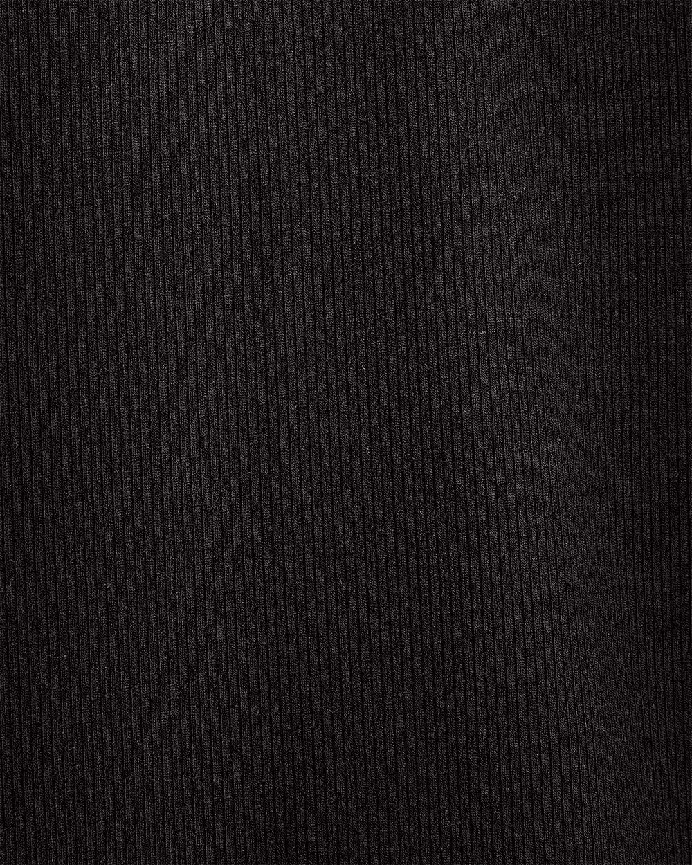 RW&CO V-Neck Ribbed Top with Short Flutter Sleeves