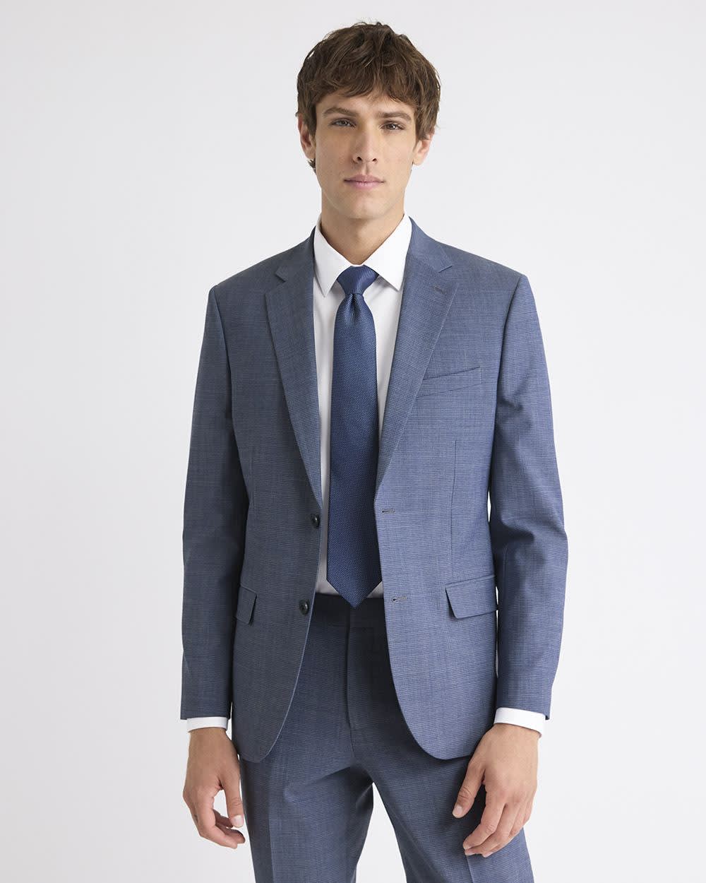RW&CO Slim-Fit Wool Check Suit Blazer