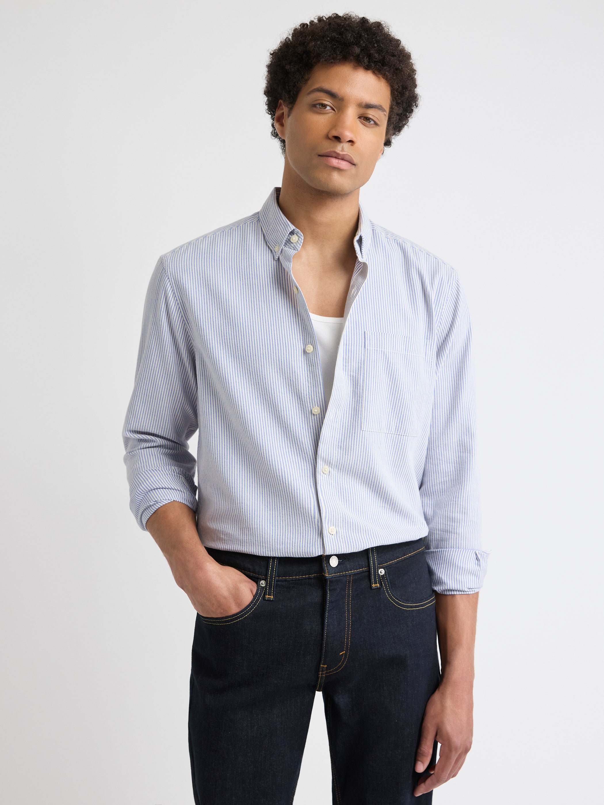 RW&CO Striped Long-Sleeve Shirt