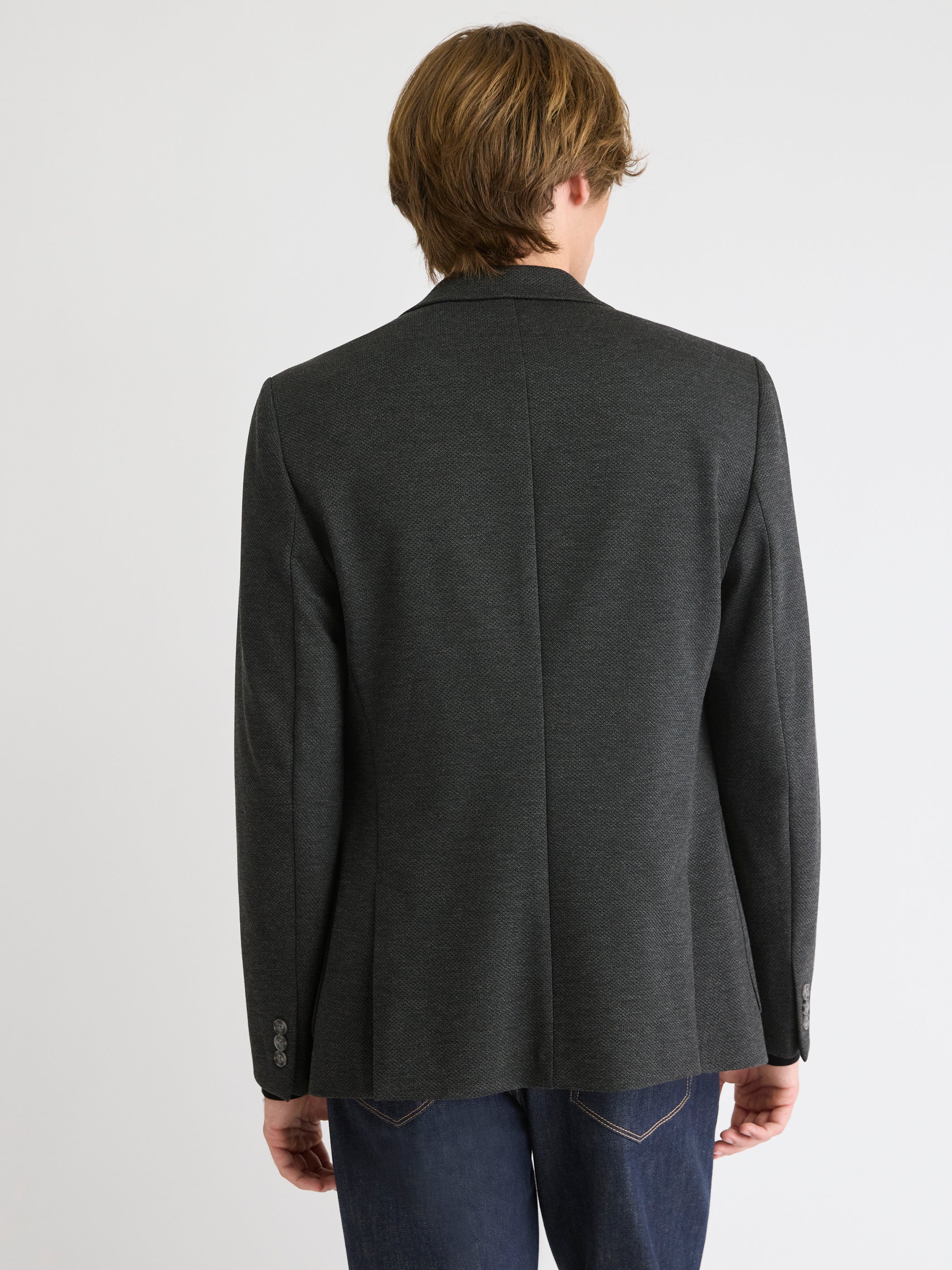 RW&CO Slim-Fit Textured Knit Blazer