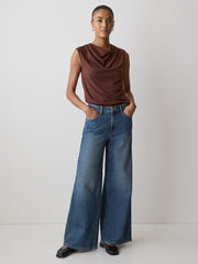 RW&CO Medium-Wash High-Rise Ultra-Wide-Leg Jeans