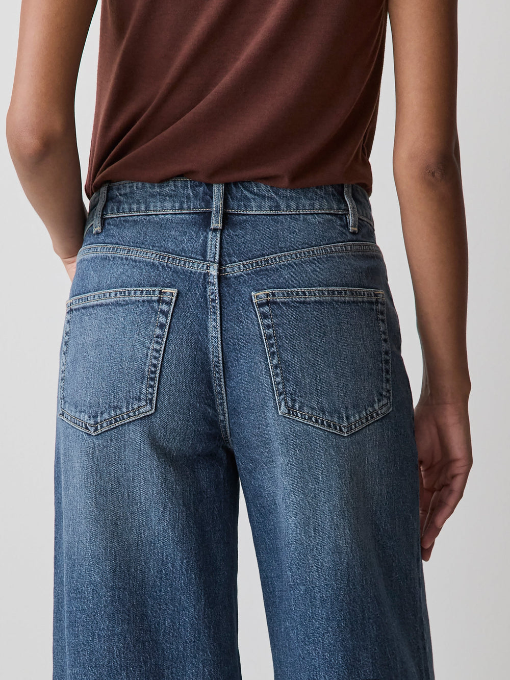 RW&CO Medium-Wash High-Rise Ultra-Wide-Leg Jeans