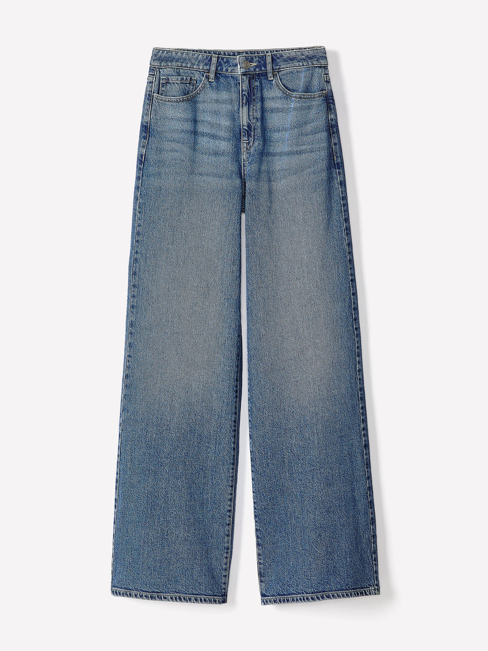 RW&CO Medium-Wash High-Rise Ultra-Wide-Leg Jeans