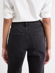 RW&CO Dark Grey High-Rise Straight-Leg Jeans