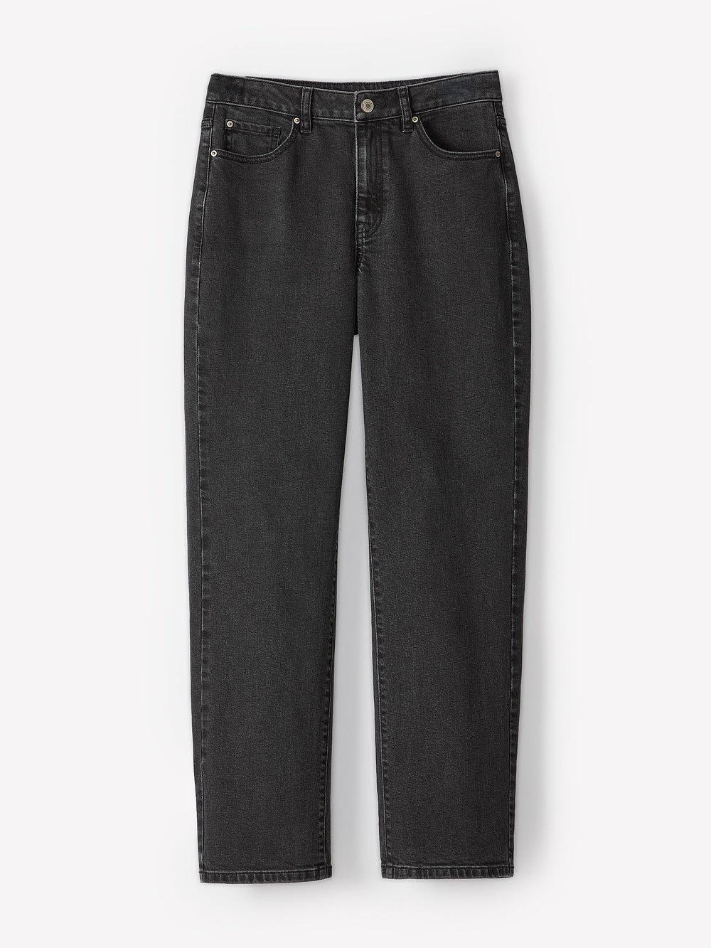 RW&CO Dark Grey High-Rise Straight-Leg Jeans