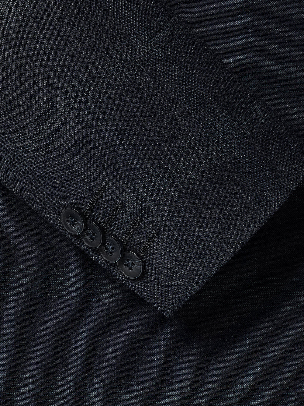 RW&CO Slim Fit Navy Checkered Suit Blazer