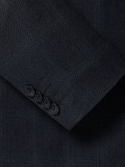 RW&CO Slim Fit Navy Checkered Suit Blazer