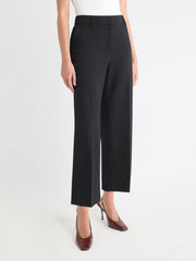RW&CO Black Mid-Rise Straight-Leg Cropped Pant