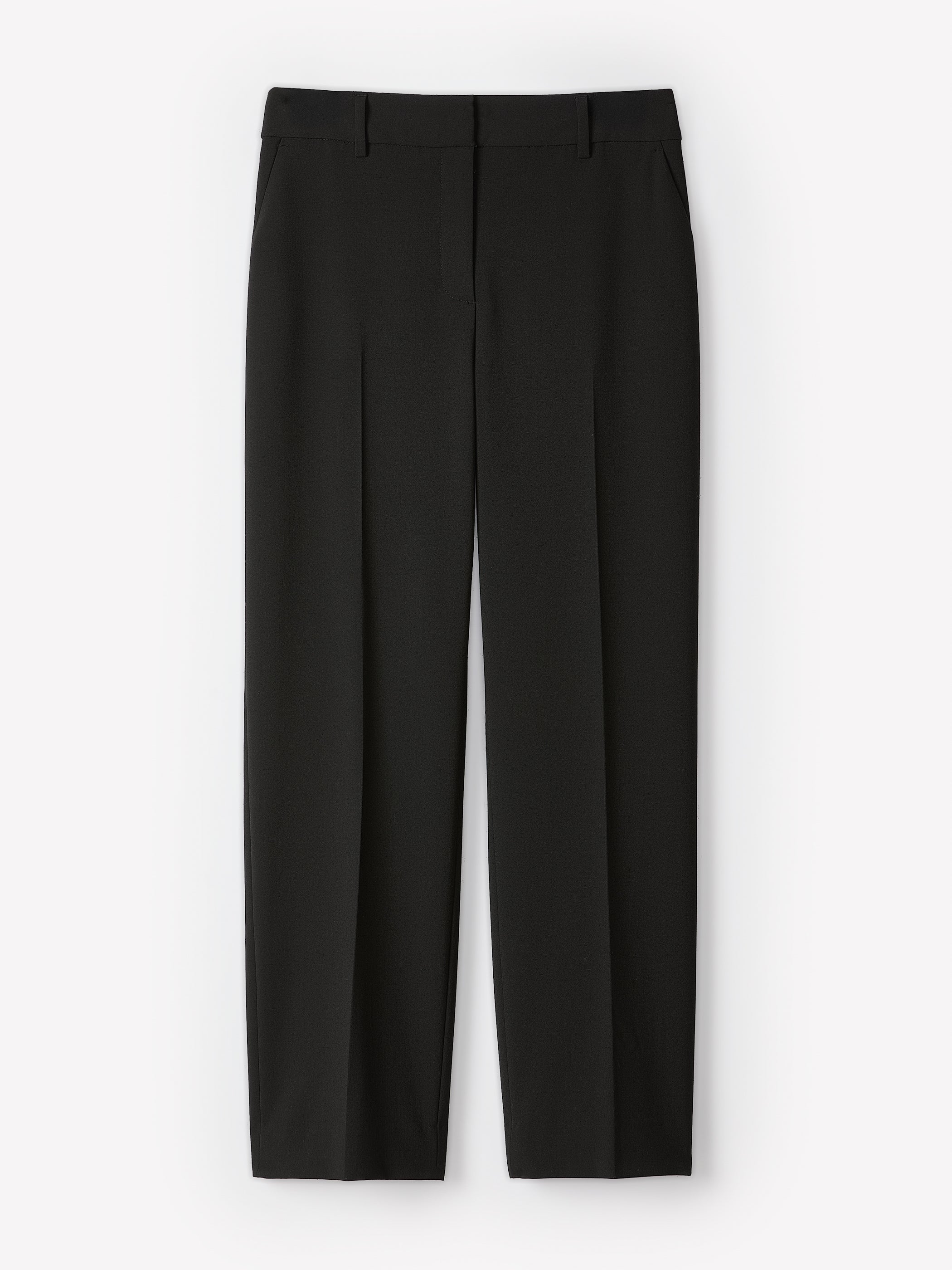 RW&CO Black Mid-Rise Straight-Leg Cropped Pant