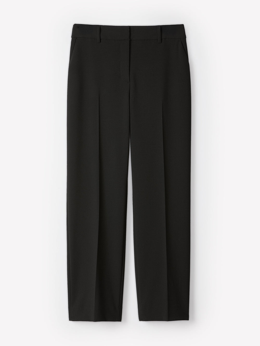 RW&CO Black Mid-Rise Straight-Leg Cropped Pant