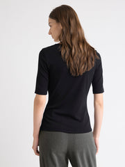 RW&CO Elbow-Sleeve Crew-Neck Fitted Tee