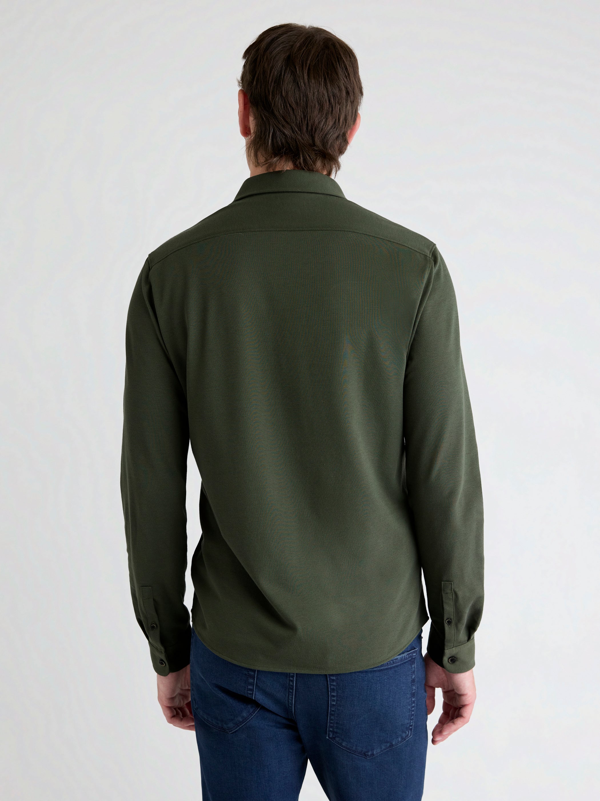 RW&CO Long-Sleeve Piqué-Knit Shirt