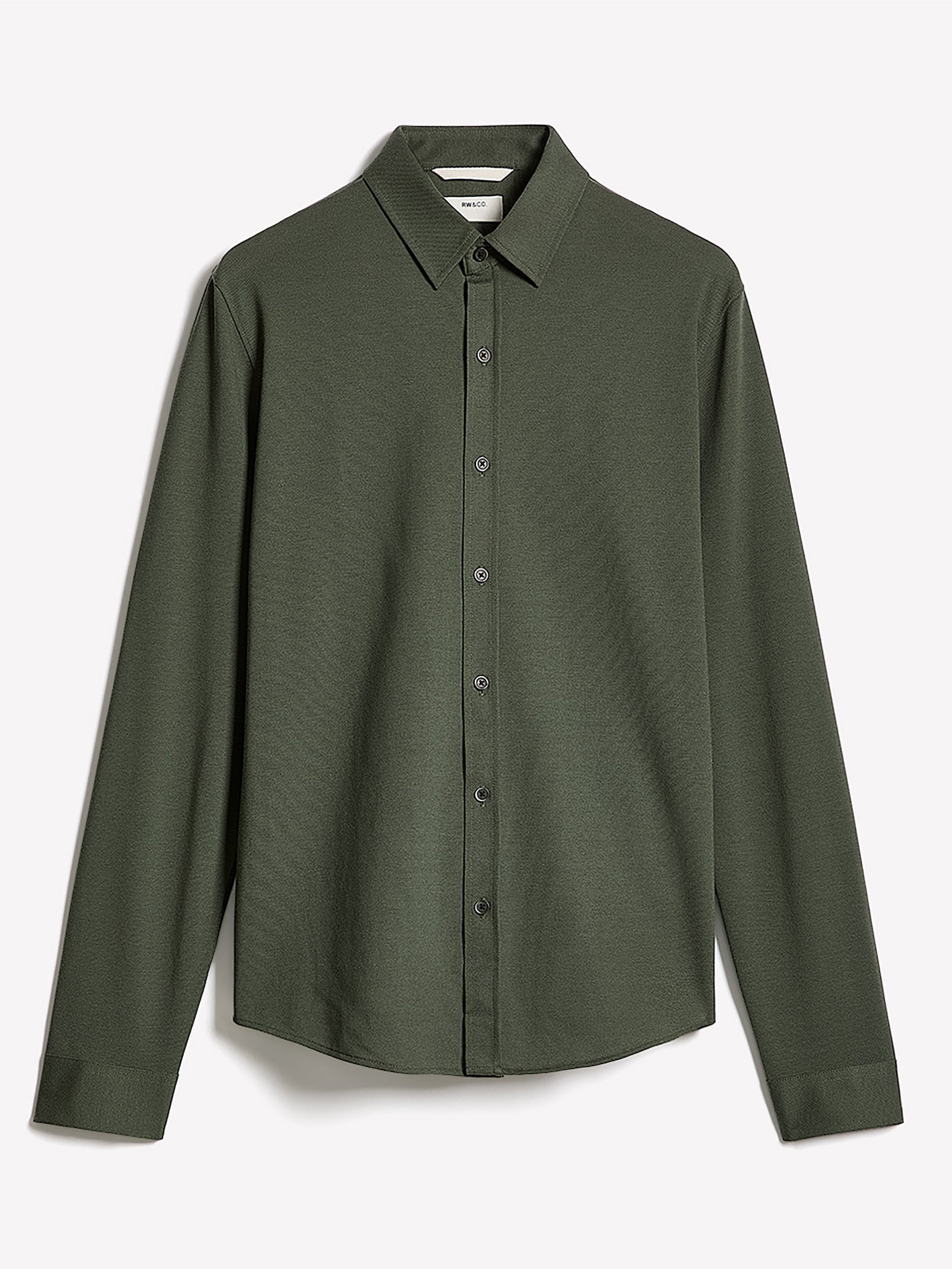 RW&CO Long-Sleeve Piqué-Knit Shirt