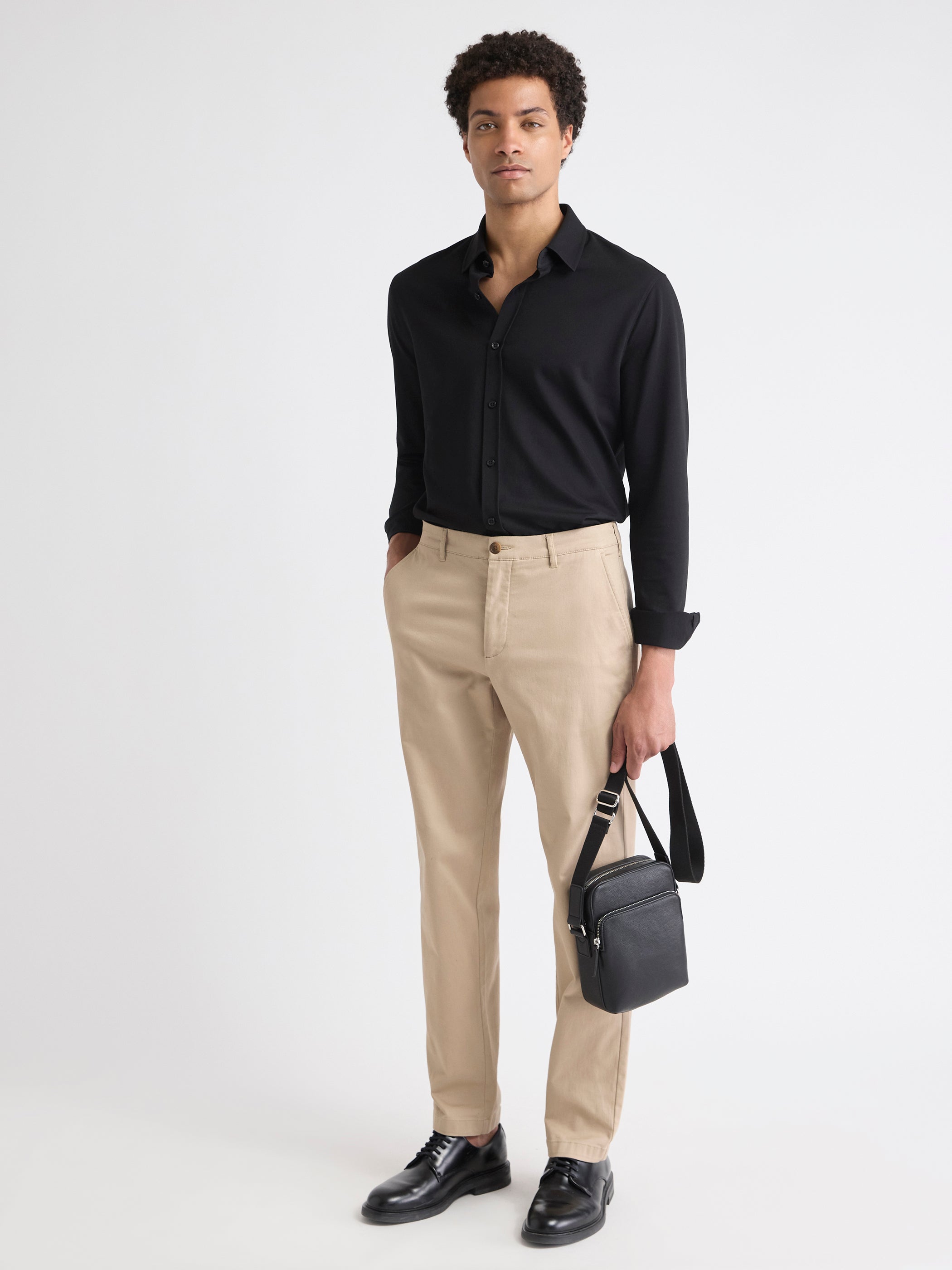 RW&CO Long-Sleeve Piqué-Knit Shirt
