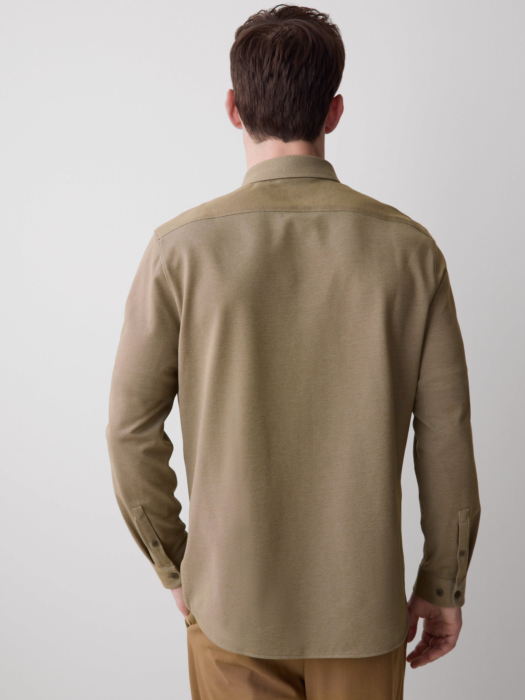 RW&CO Long-Sleeve Piqué-Knit Shirt