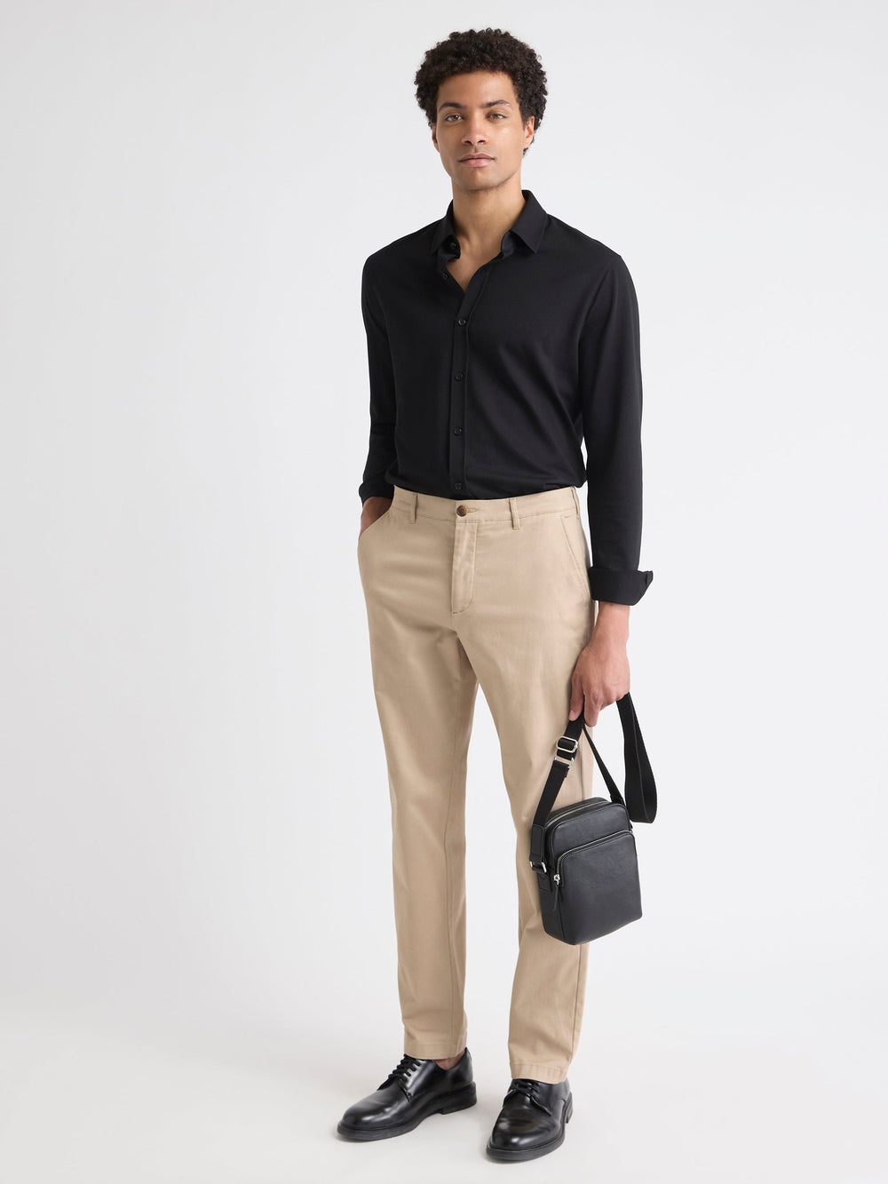 RW&CO Long-Sleeve Piqué-Knit Shirt