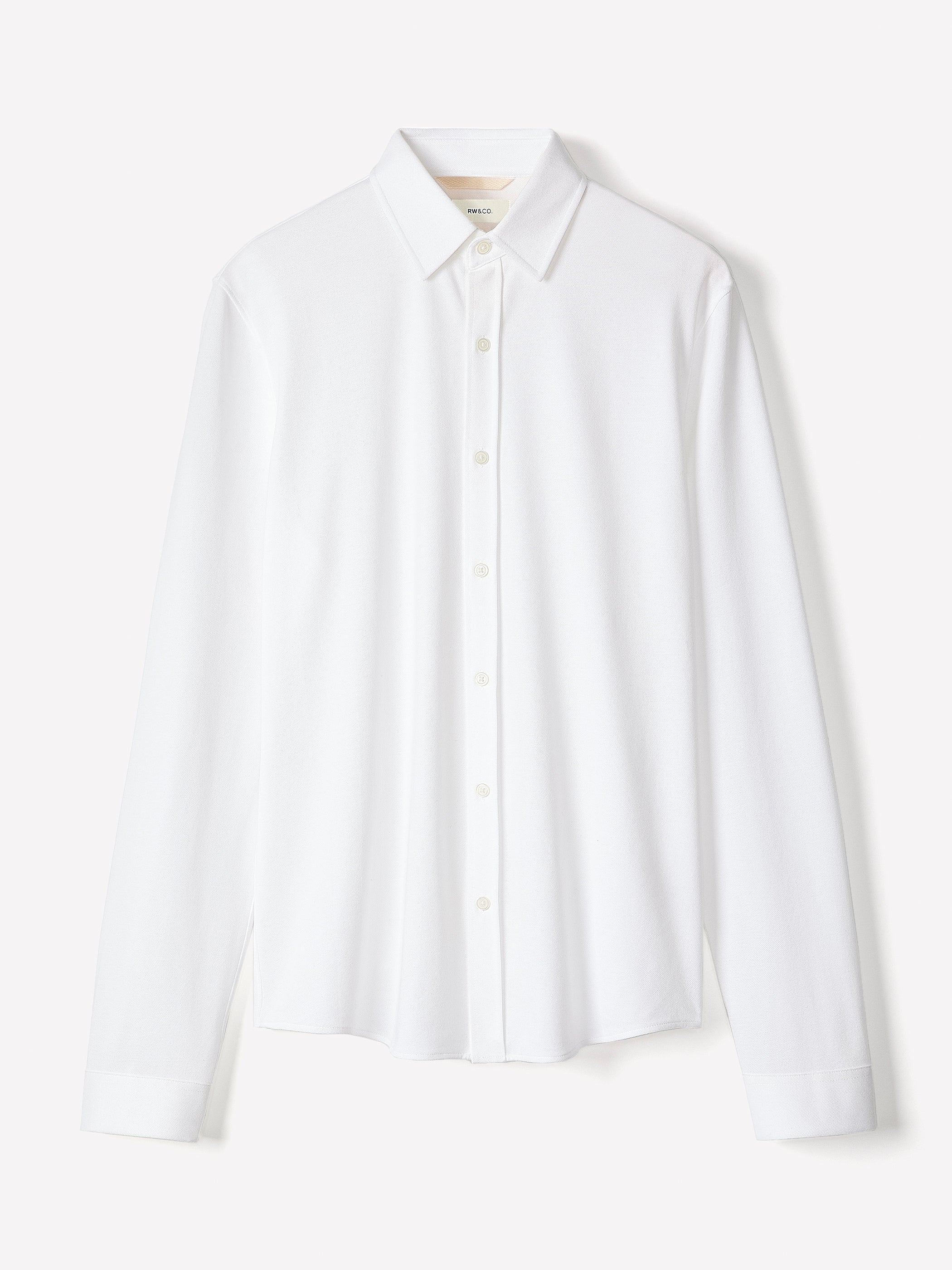 RW&CO Long-Sleeve Piqué-Knit Shirt