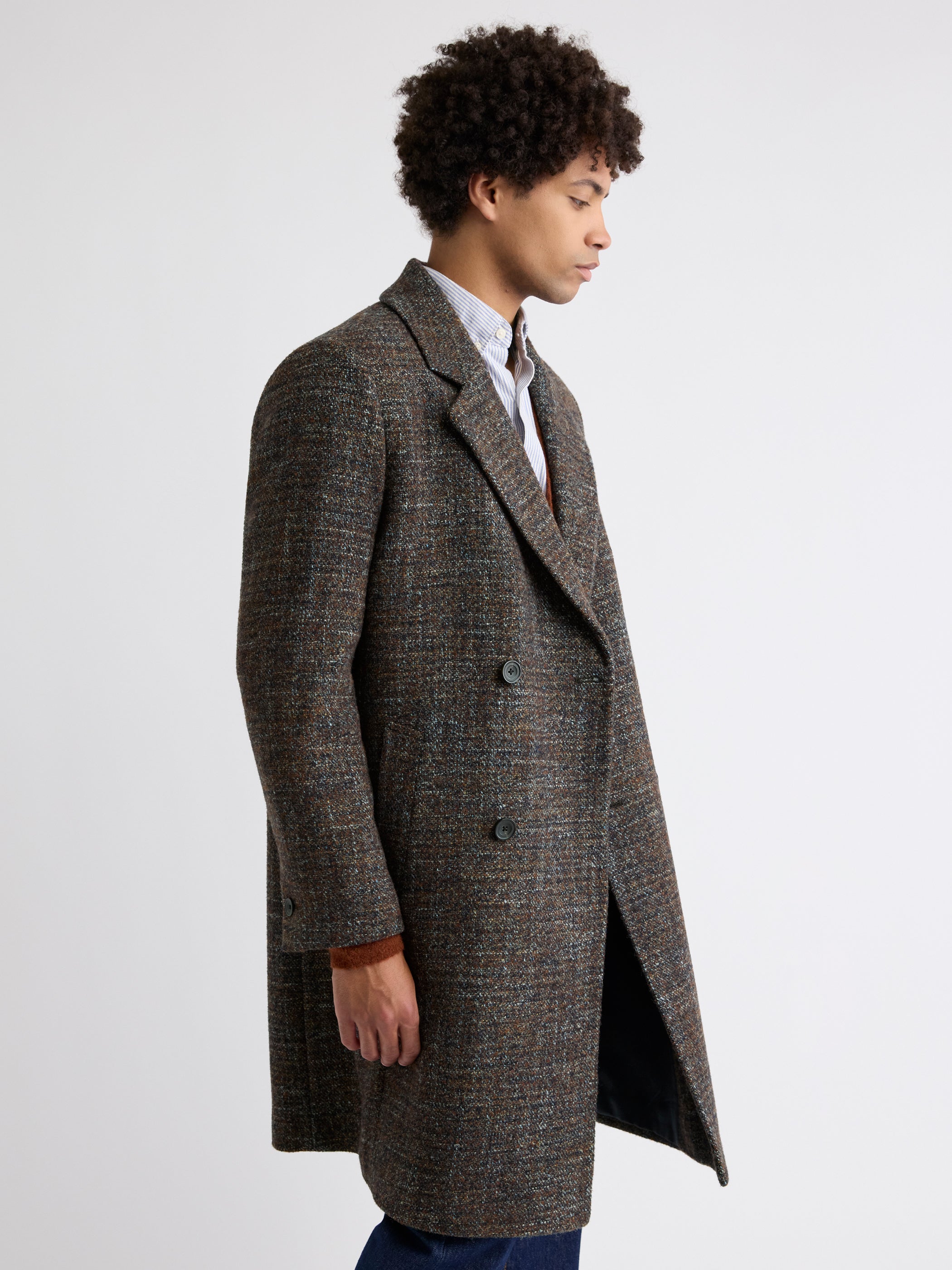 RW&CO Classic Double-Breasted Bouclé Coat