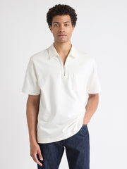 RW&CO Oversized Short-Sleeve Quarter-Zip Polo