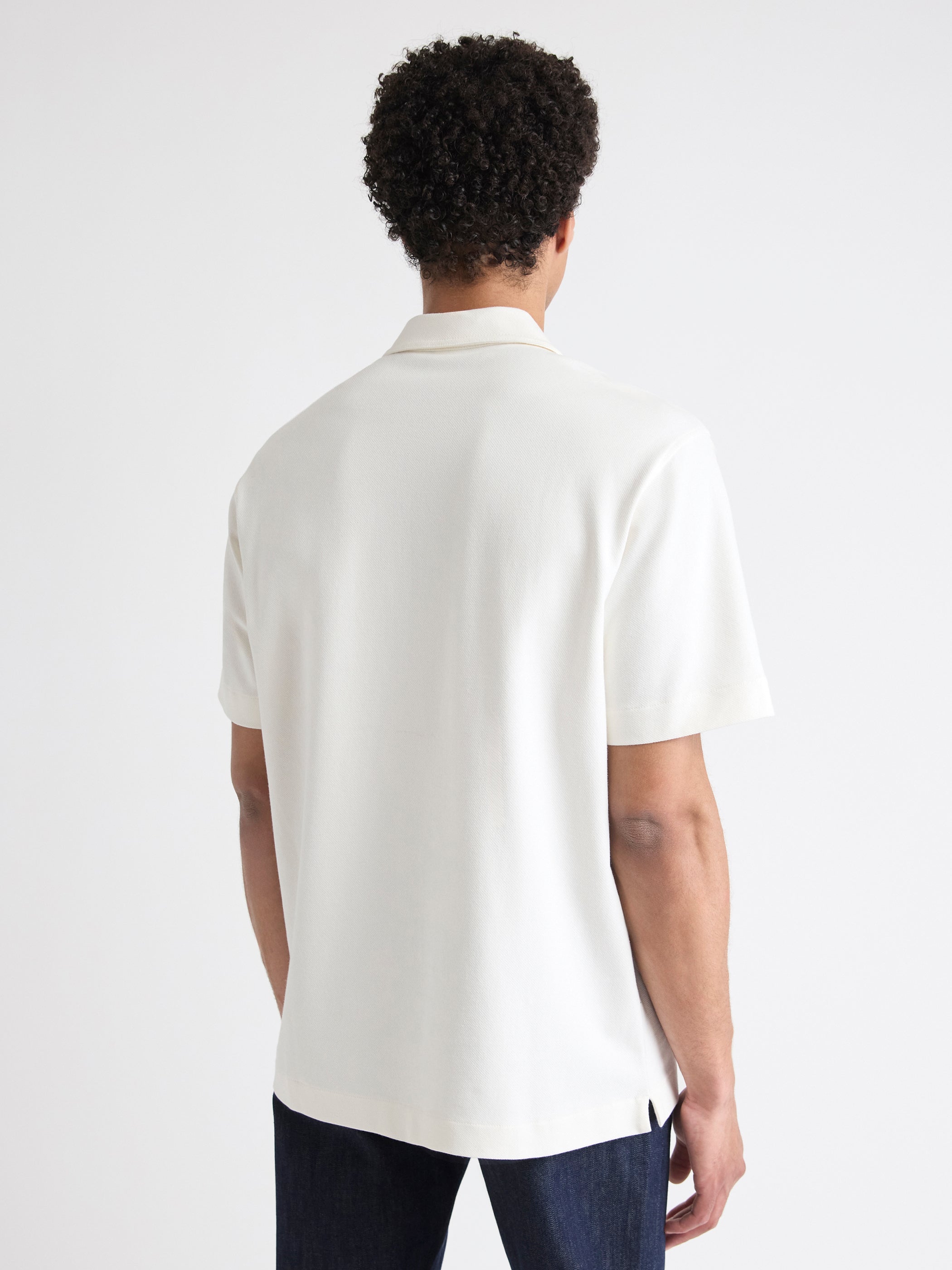 RW&CO Oversized Short-Sleeve Quarter-Zip Polo