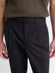RW&CO Wool-Blend Tapered-Leg Pleated Dress Pant