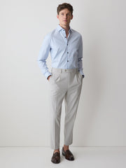 RW&CO Light Blue Slim Fit Dobby Dress Shirt