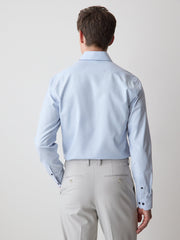RW&CO Light Blue Slim Fit Dobby Dress Shirt