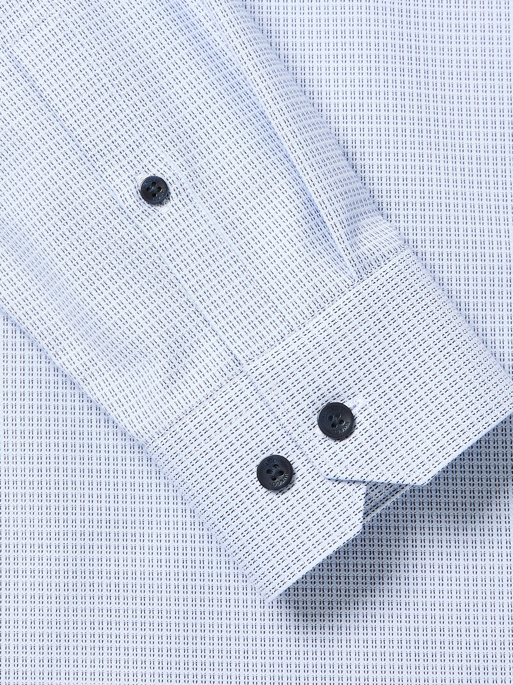 RW&CO Light Blue Slim Fit Dobby Dress Shirt