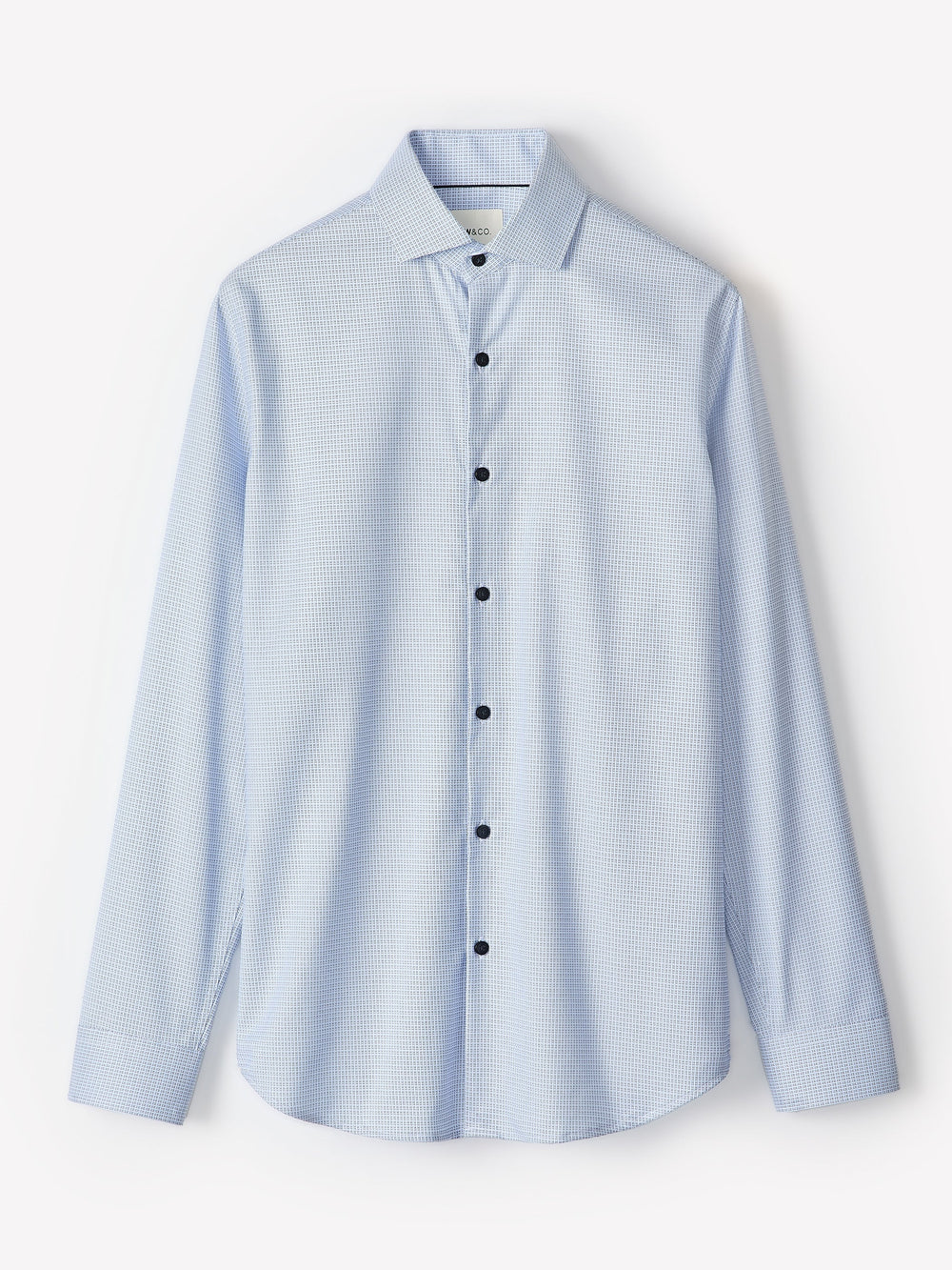 RW&CO Light Blue Slim Fit Dobby Dress Shirt