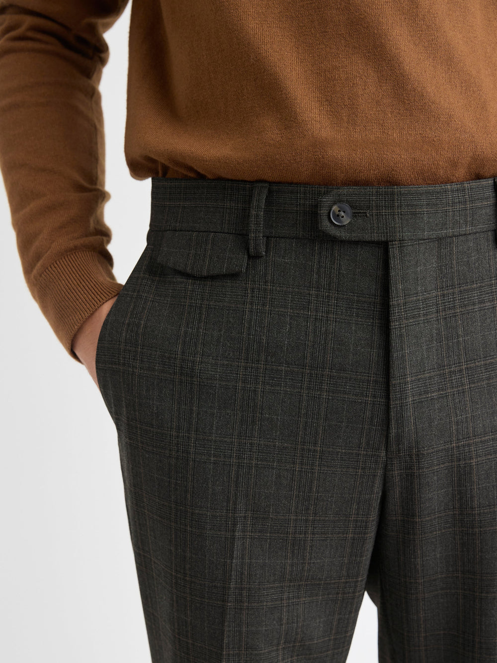 RW&CO Slim Fit Prince-of-Wales Pant