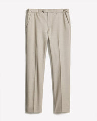 RW&CO Beige Slim-Fit Wool-Blend Essential Pant