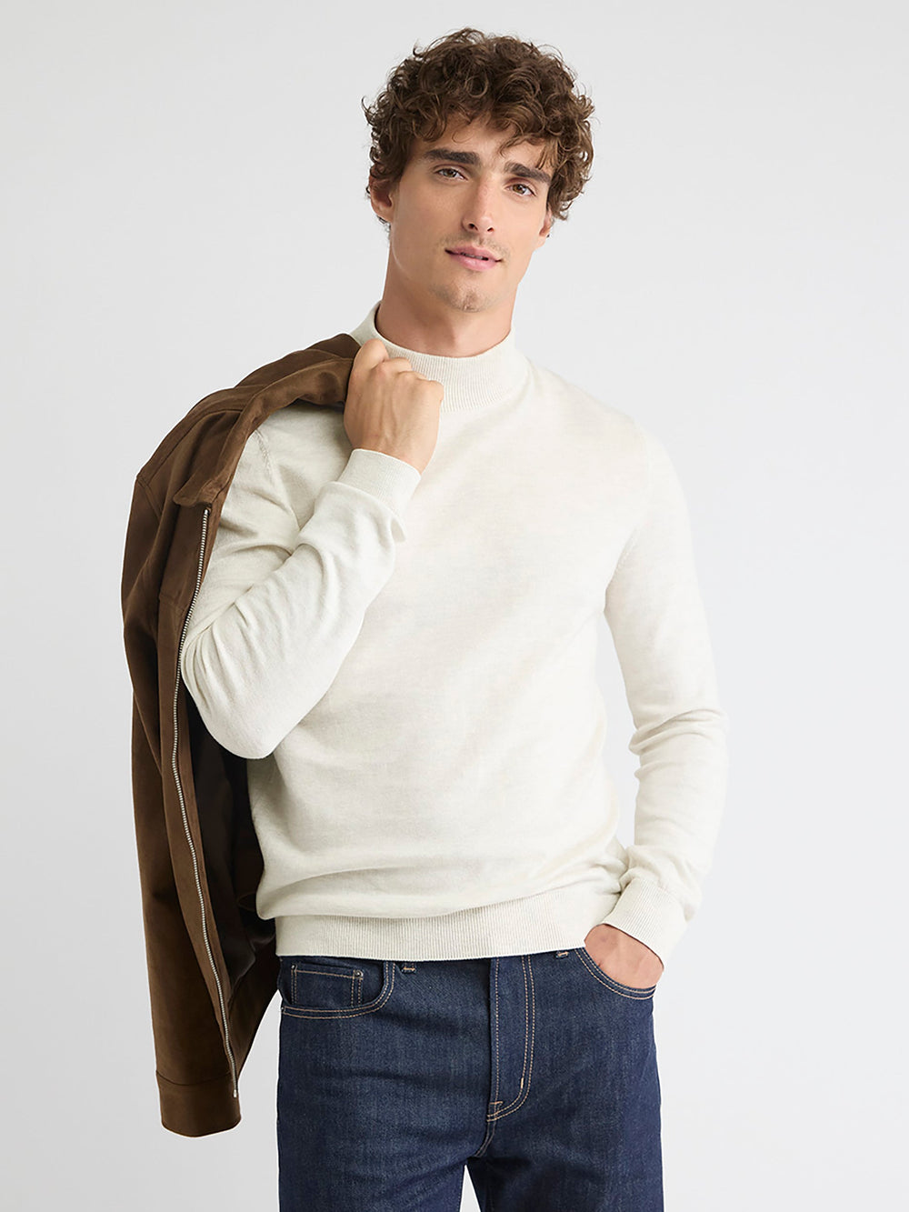 RW&CO Long-Sleeve Mock-Neck Sweater