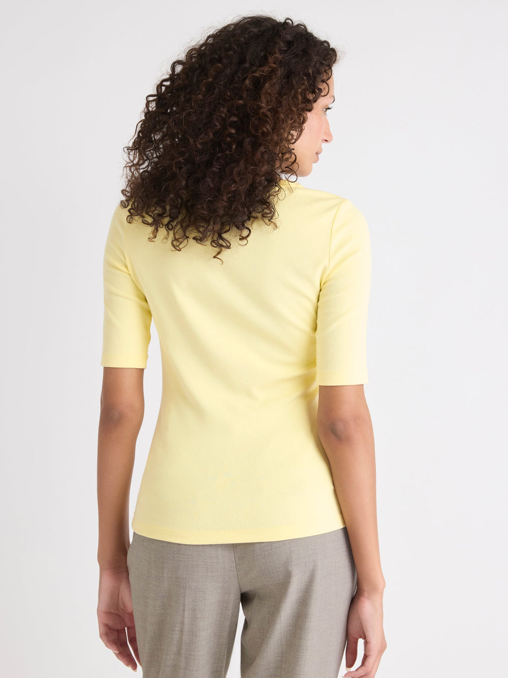 RW&CO Elbow-Sleeve Crew-Neck Fitted Tee