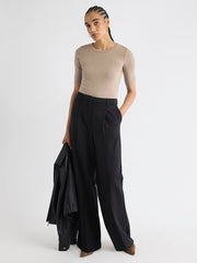 RW&CO Elbow-Sleeve Crew-Neck Fitted Tee
