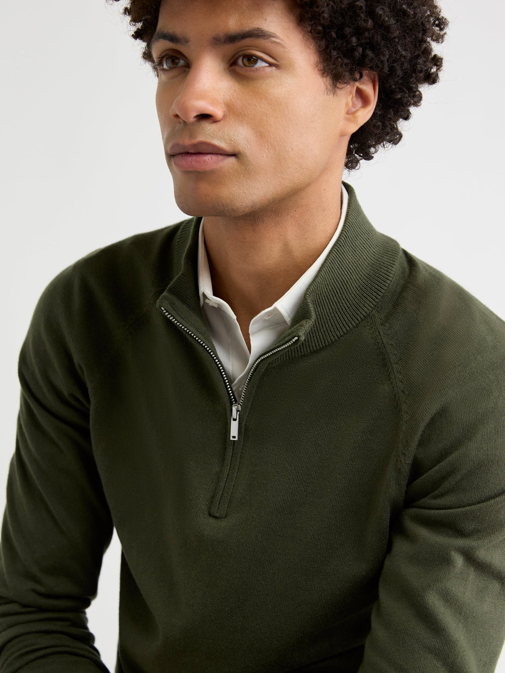 RW&CO Long-Sleeve Quarter-Zip Mock-Neck Sweater