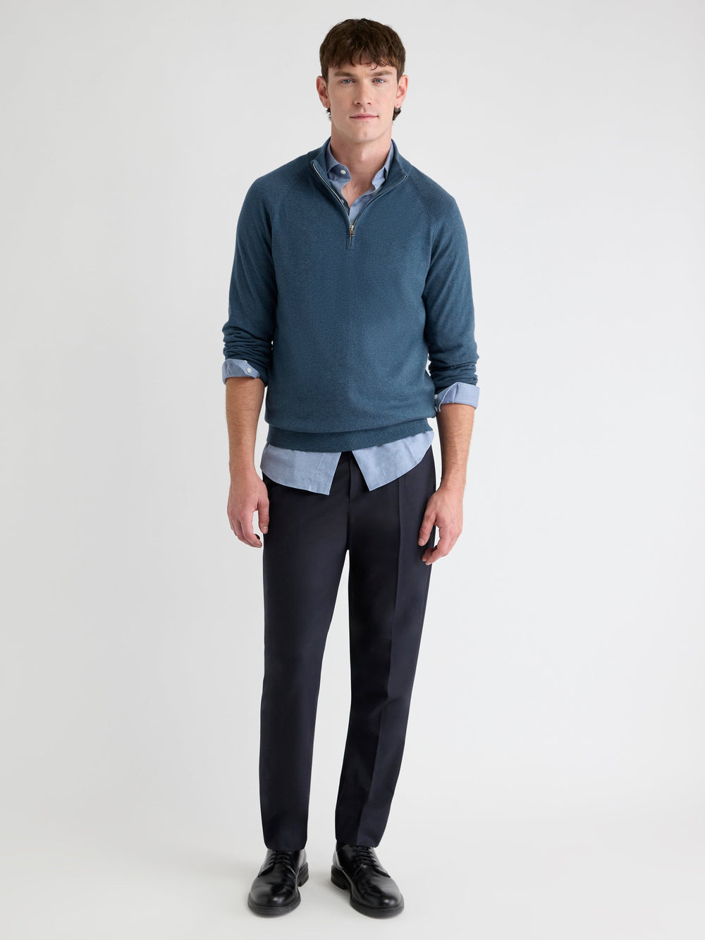 RW&CO Long-Sleeve Quarter-Zip Mock-Neck Sweater
