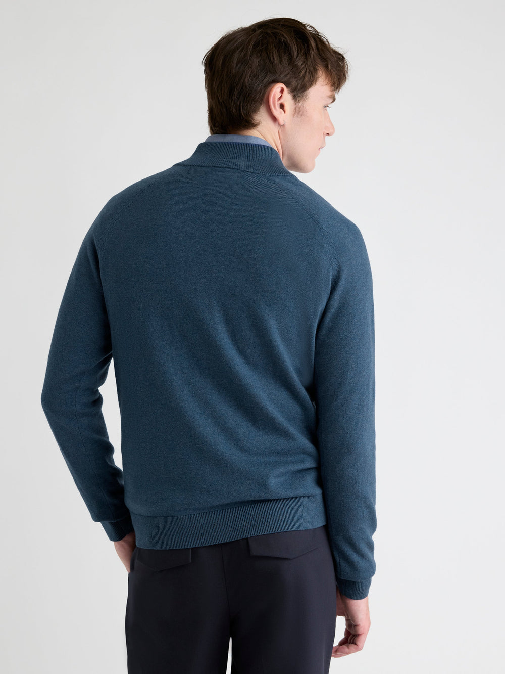 RW&CO Long-Sleeve Quarter-Zip Mock-Neck Sweater