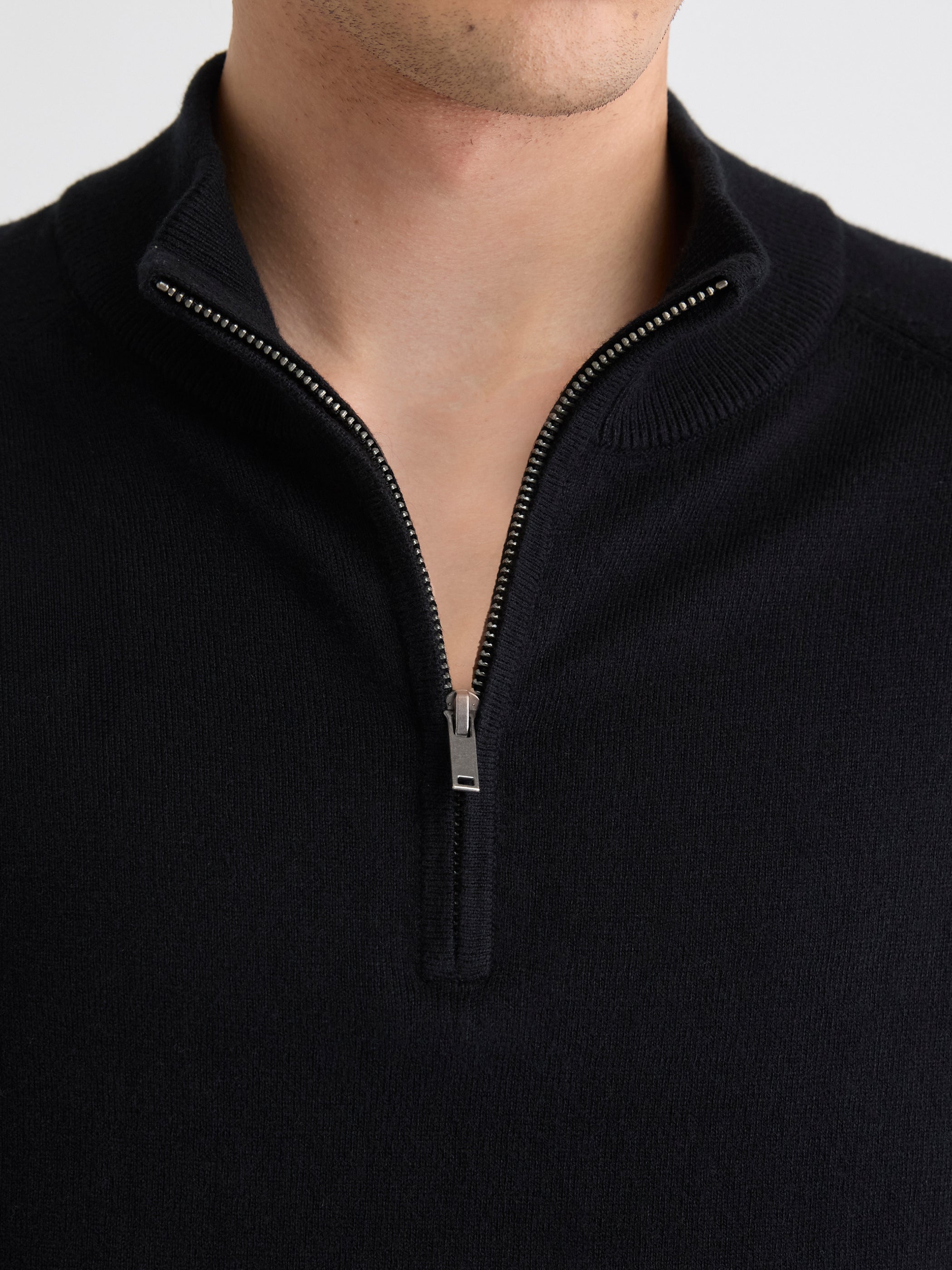 RW&CO Long-Sleeve Quarter-Zip Mock-Neck Sweater
