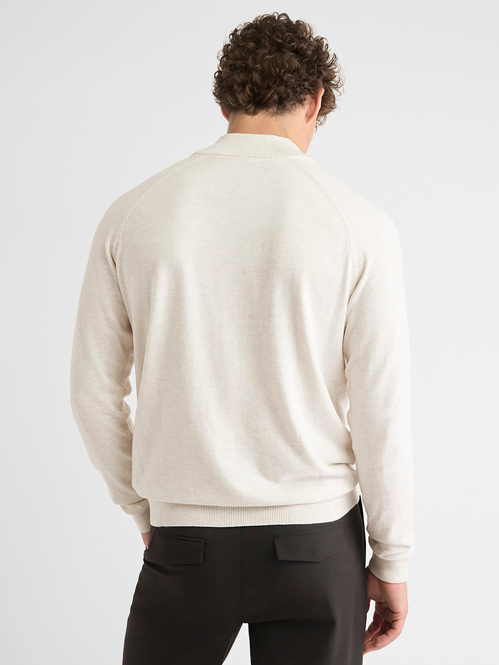 RW&CO Long-Sleeve Quarter-Zip Mock-Neck Sweater