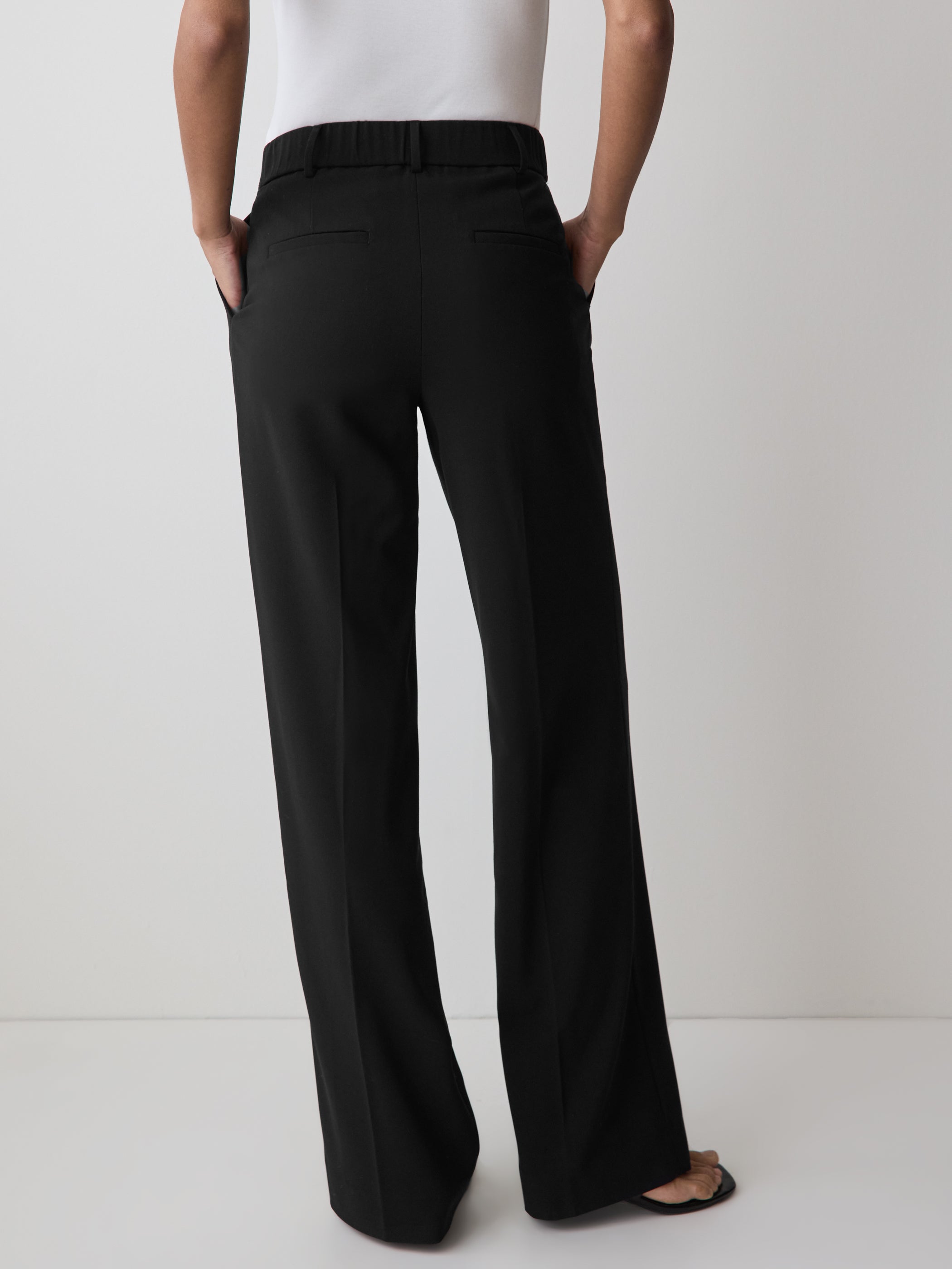 RW&CO Black High-Rise Wide-Leg Pant
