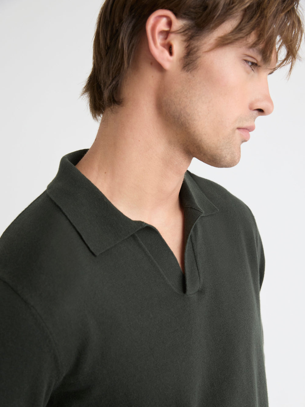 RW&CO Long-Sleeve Sweater with Johnny Collar
