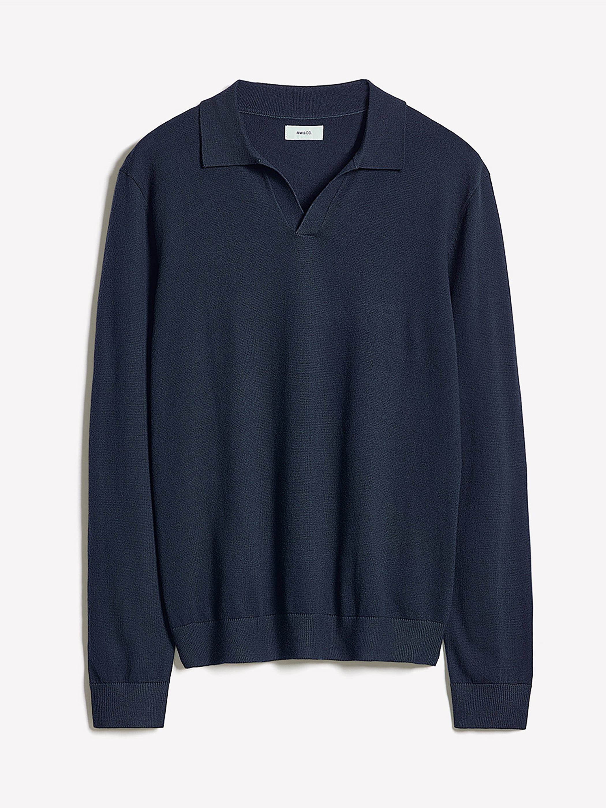 RW&CO Long-Sleeve Sweater with Johnny Collar